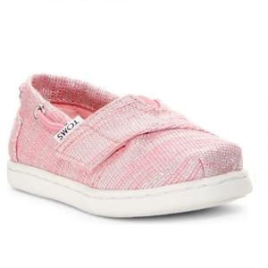 NWT Toms Pink Metallic Shoes for Kids